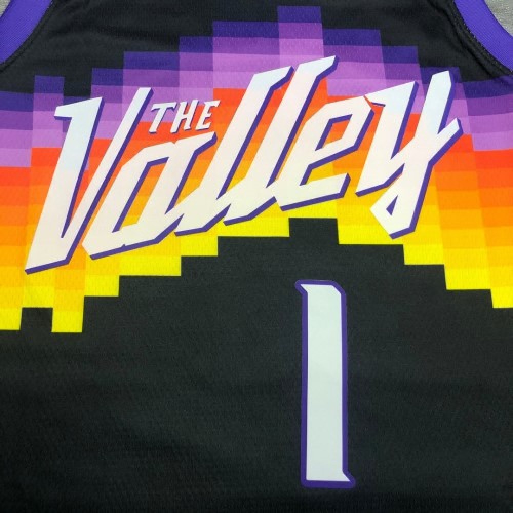 Men's Phoenix Suns Devin Booker #1 Black 2021 Swingman Jersey - City Edition-Pro Kit Vault | Brand New 26/27 Sports Jerseys